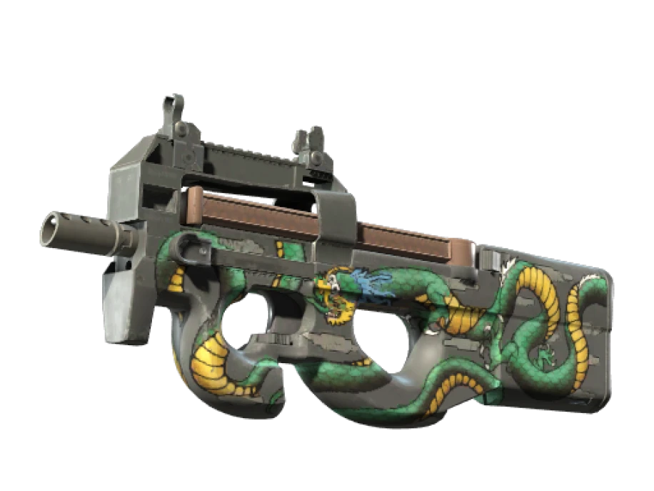 P90 | Emerald Dragon (Minimal Wear) - Image 1