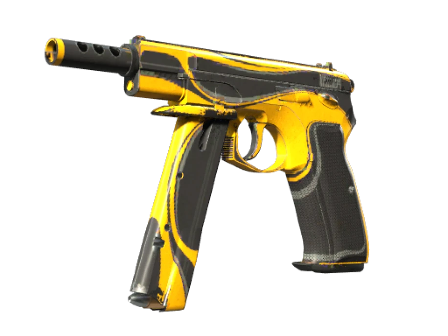 StatTrak™ CZ75-Auto | Yellow Jacket (Well-Worn) - Image 1