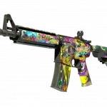 StatTrak™ M4A4 | In Living Color (Battle-Scarred)