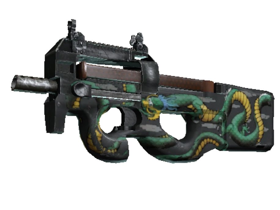StatTrak™ P90 | Emerald Dragon (Field-Tested) - Image 1
