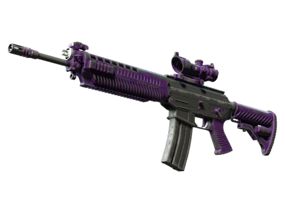 StatTrak™ SG 553 | Ultraviolet (Battle-Scarred) - Image 1
