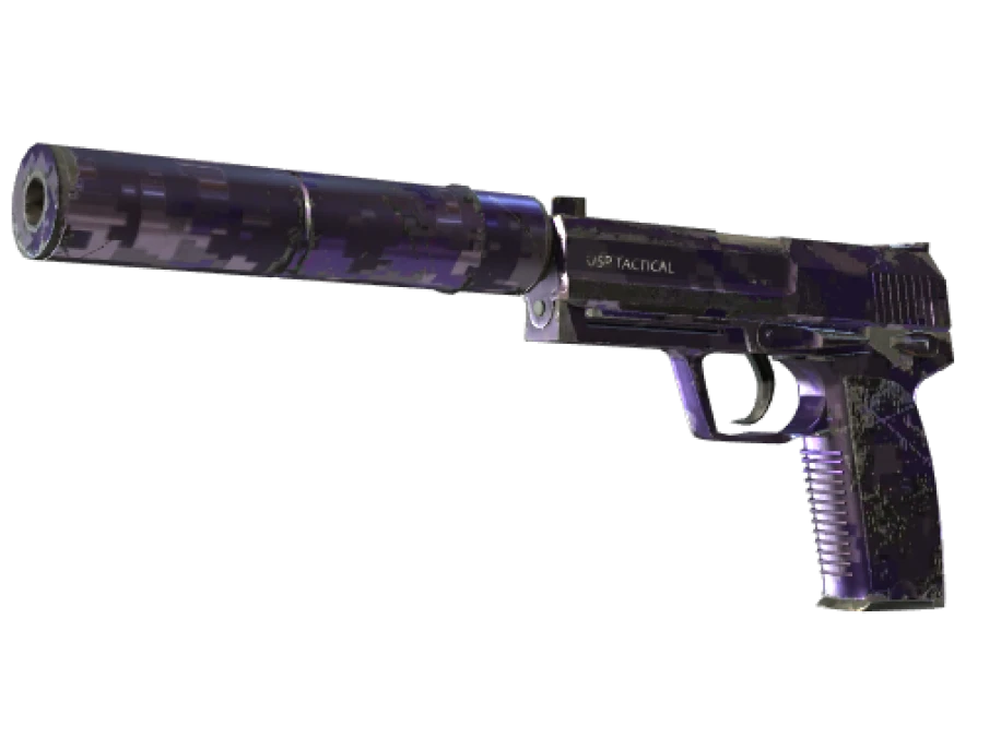 USP-S | Purple DDPAT (Well-Worn) - Image 1