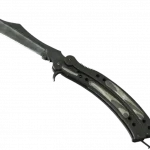 ★ Butterfly Knife | Black Laminate (Battle-Scarred)