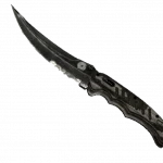 ★ Flip Knife | Black Laminate (Battle-Scarred)