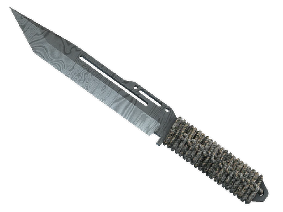 ★ Paracord Knife | Damascus Steel (Well-Worn) - Image 1
