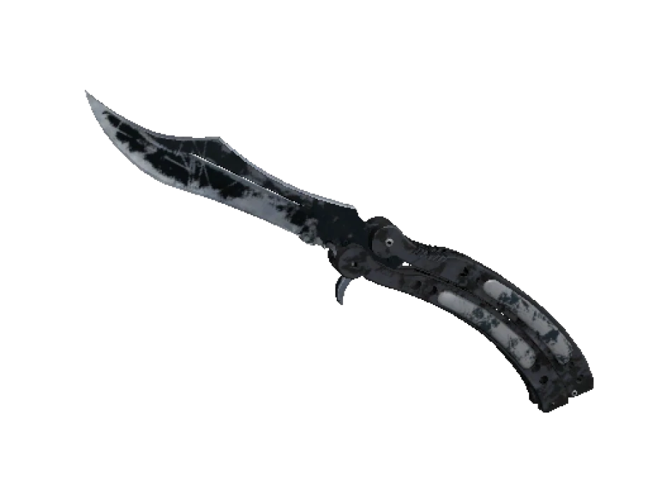 ★ StatTrak™ Butterfly Knife | Night (Battle-Scarred) - Image 1