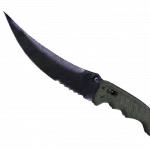 ★ StatTrak™ Flip Knife | Blue Steel (Battle-Scarred)