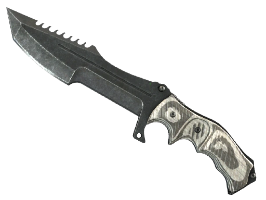 ★ StatTrak™ Huntsman Knife | Black Laminate (Well-Worn) - Image 1