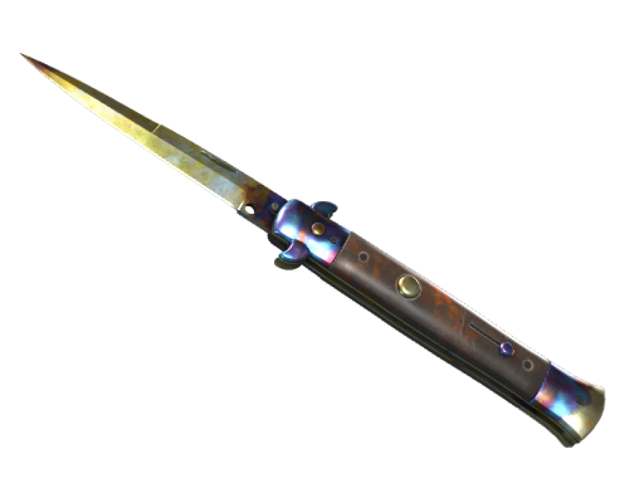 ★ Stiletto Knife | Case Hardened (Well-Worn) - Image 1