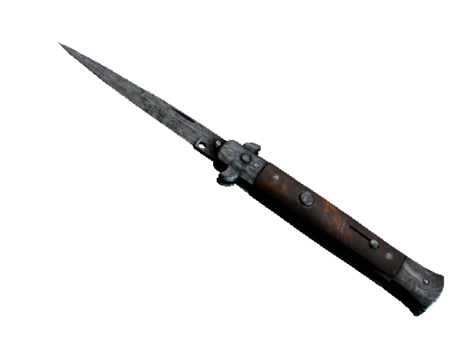 ★ Stiletto Knife | Damascus Steel (Battle-Scarred) - Image 1