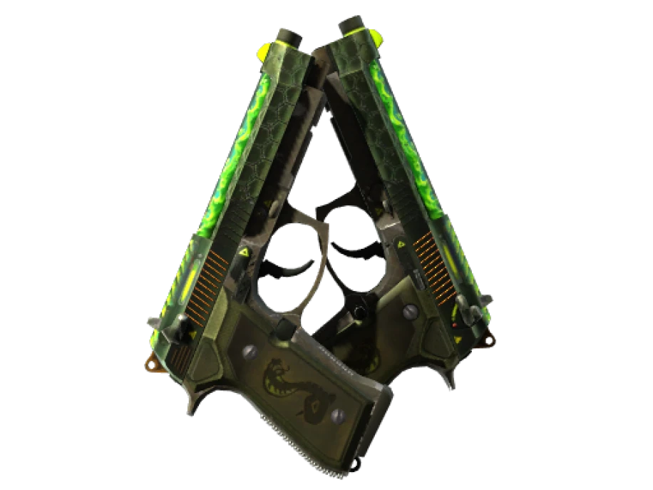 StatTrak™ Dual Berettas | Cobra Strike (Well-Worn) - Image 1