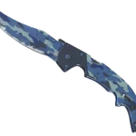 ★ StatTrak™ Falchion Knife | Bright Water (Well-Worn)