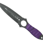 ★ StatTrak™ Skeleton Knife | Ultraviolet (Battle-Scarred)